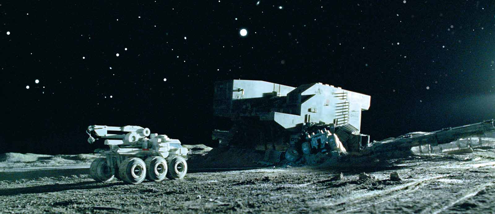 Screenshot of a moonbase and rover from the overlooked movie "Moon".