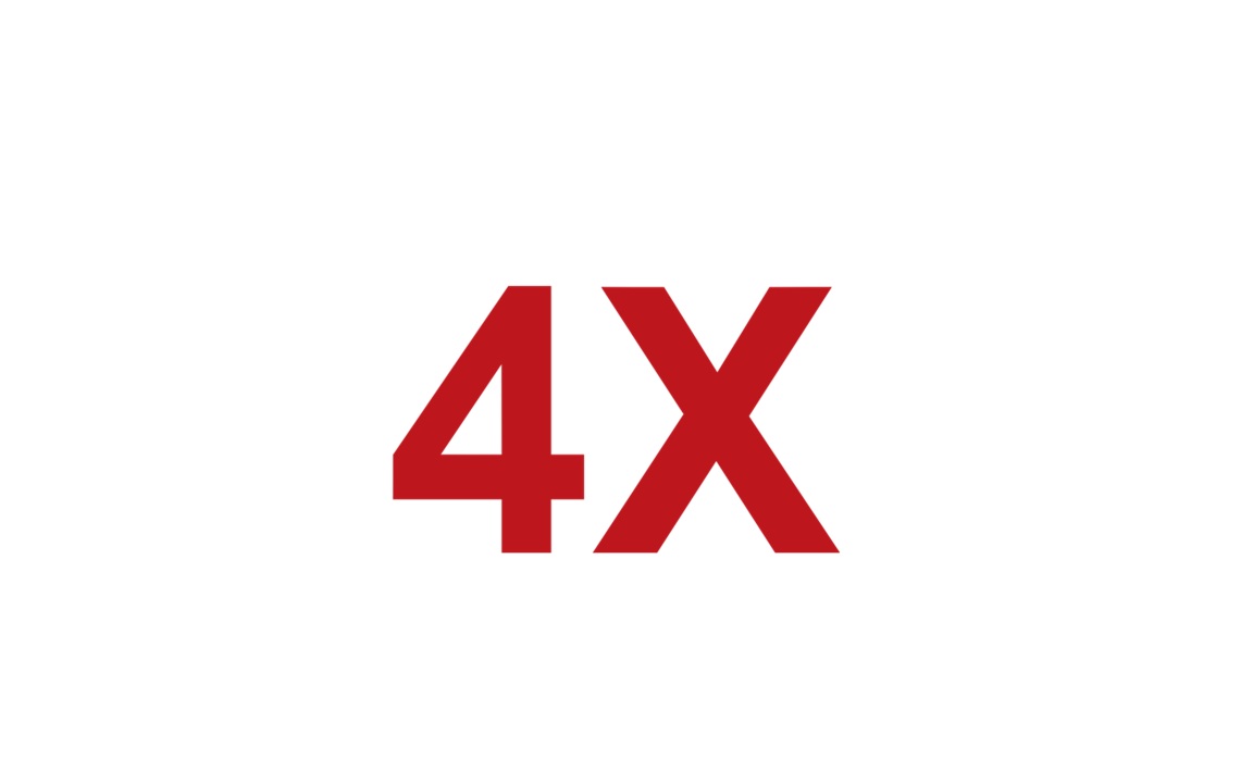 Large, bold red text displaying 4X centered on a plain white background, often used in discussions about Abortion Drugs and their impact.